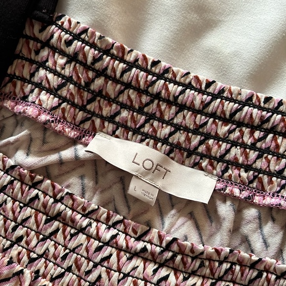 LOFT Chevron Midi Dress, size Large - Picture 7 of 7